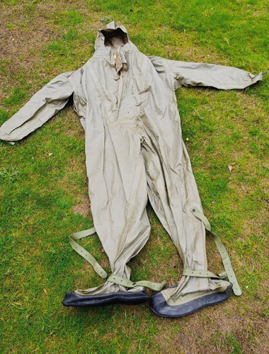 Vintage rubber chemical suit - vintage,