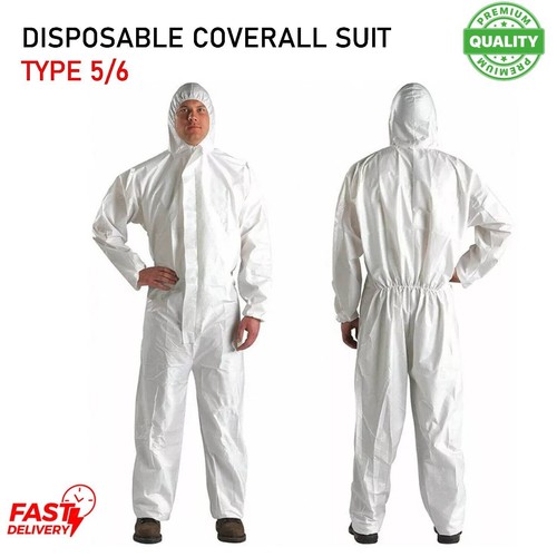 White disposable coverall type - disposable,