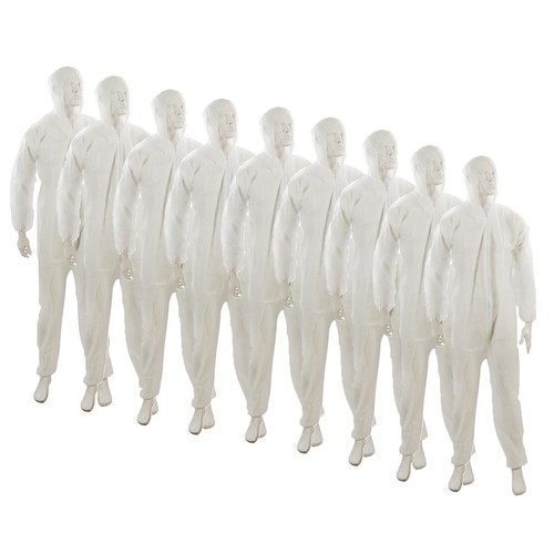 10x disposable coveralls - disposable,